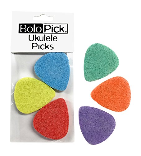 BoloPick Felt Picks for Ukulele 6 Pack (Be Bright and Pastel)