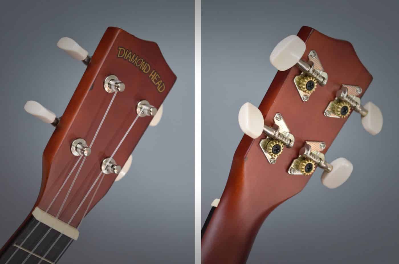 Diamond Head DU-150 Ukulele - Headstock and Tuners Front and Back