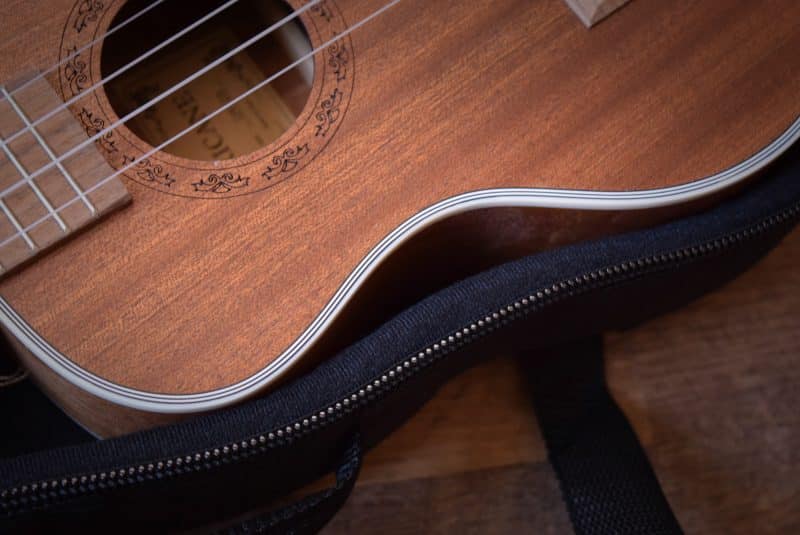 Hricane ukulele - gig bag closeup