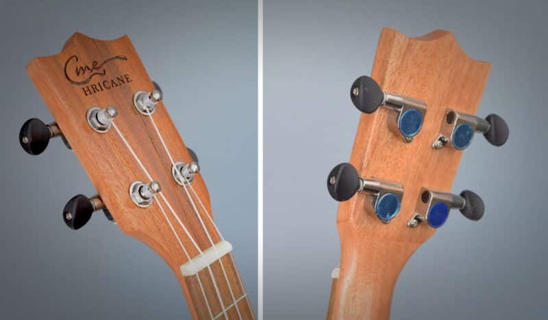 Hricane ukulele - headstock front and back