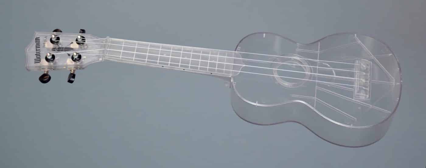 Kala Waterman Plastic Ukulele - Clear - Full Shot