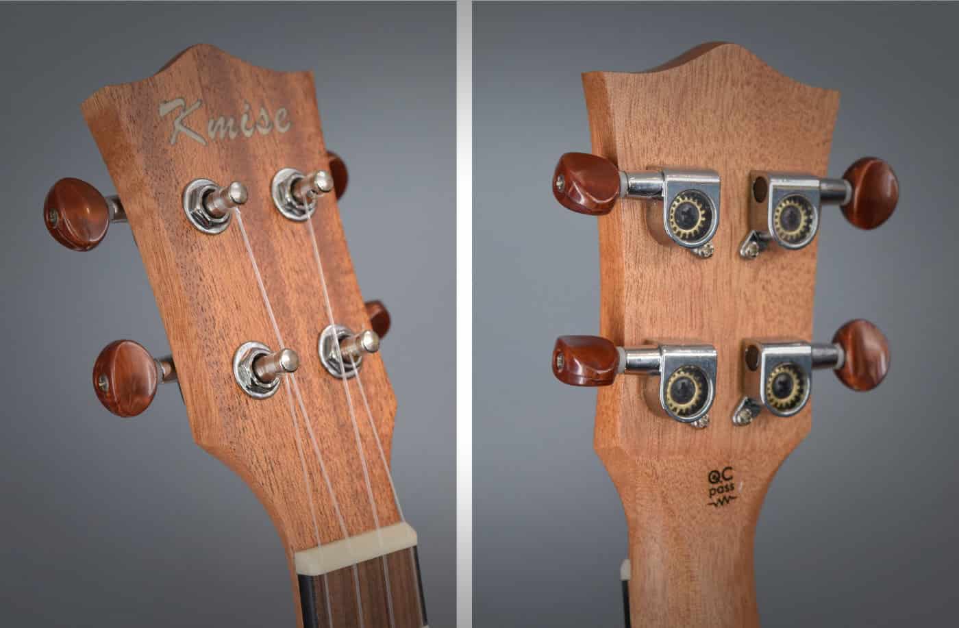 Kmise Ukulele Review - Headstock and Tuners