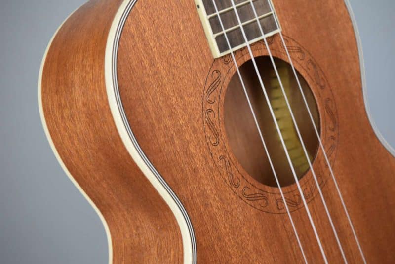 Lohanu ukulele rosette closeup