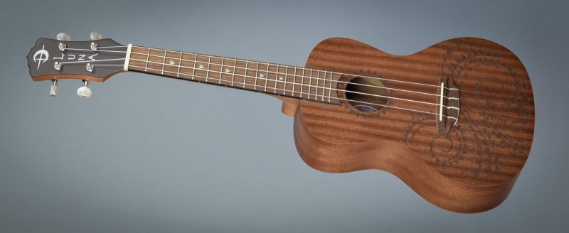 Luna Tattoo ukulele - full body vertical