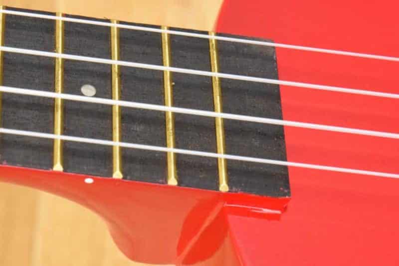 Makala Dolphin Fretboard and Body Close Up