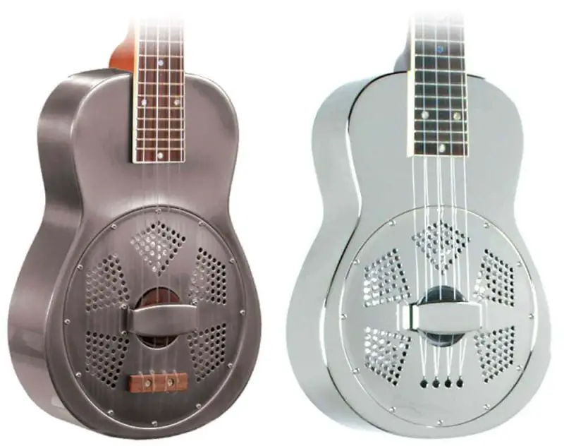 Metal body resonator ukuleles